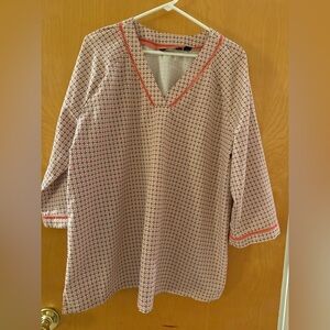 Lands' End Pink and Blue Patterned Tunic